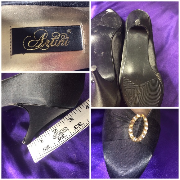 NWOT πArtini  Classic Satin Pumps with Decorative Element - Picture 8 of 8